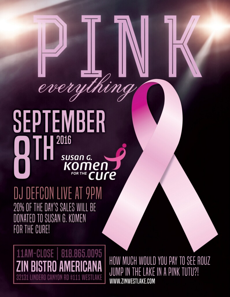 Zin Bistro Breast Cancer Fundraiser